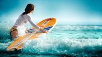 pic for Surfing Girl 